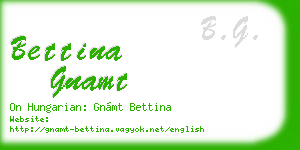 bettina gnamt business card
